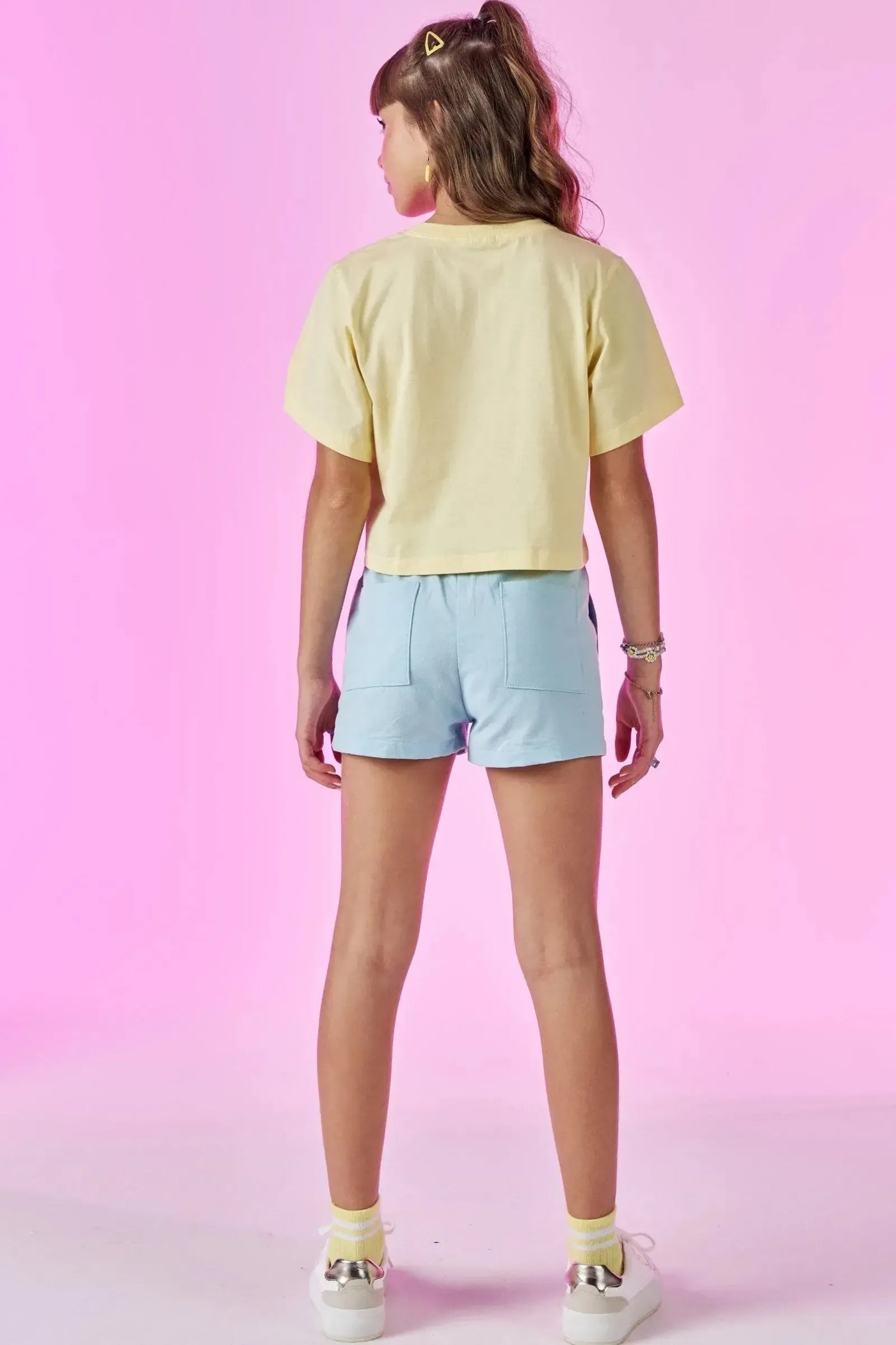 Shorts em Sarja com Elastano 87502 Vic&Vicky Teen Menina