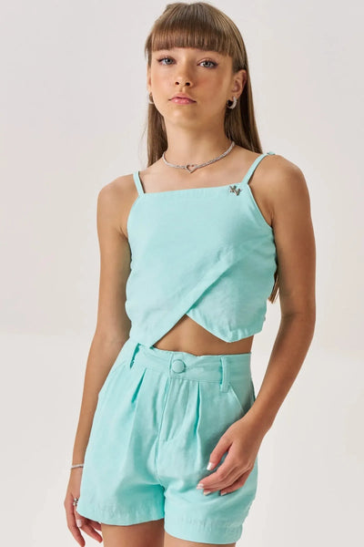 Top Cropped em Alfaiataria Jacquemus 88624 Vic&Vicky Teen Menina