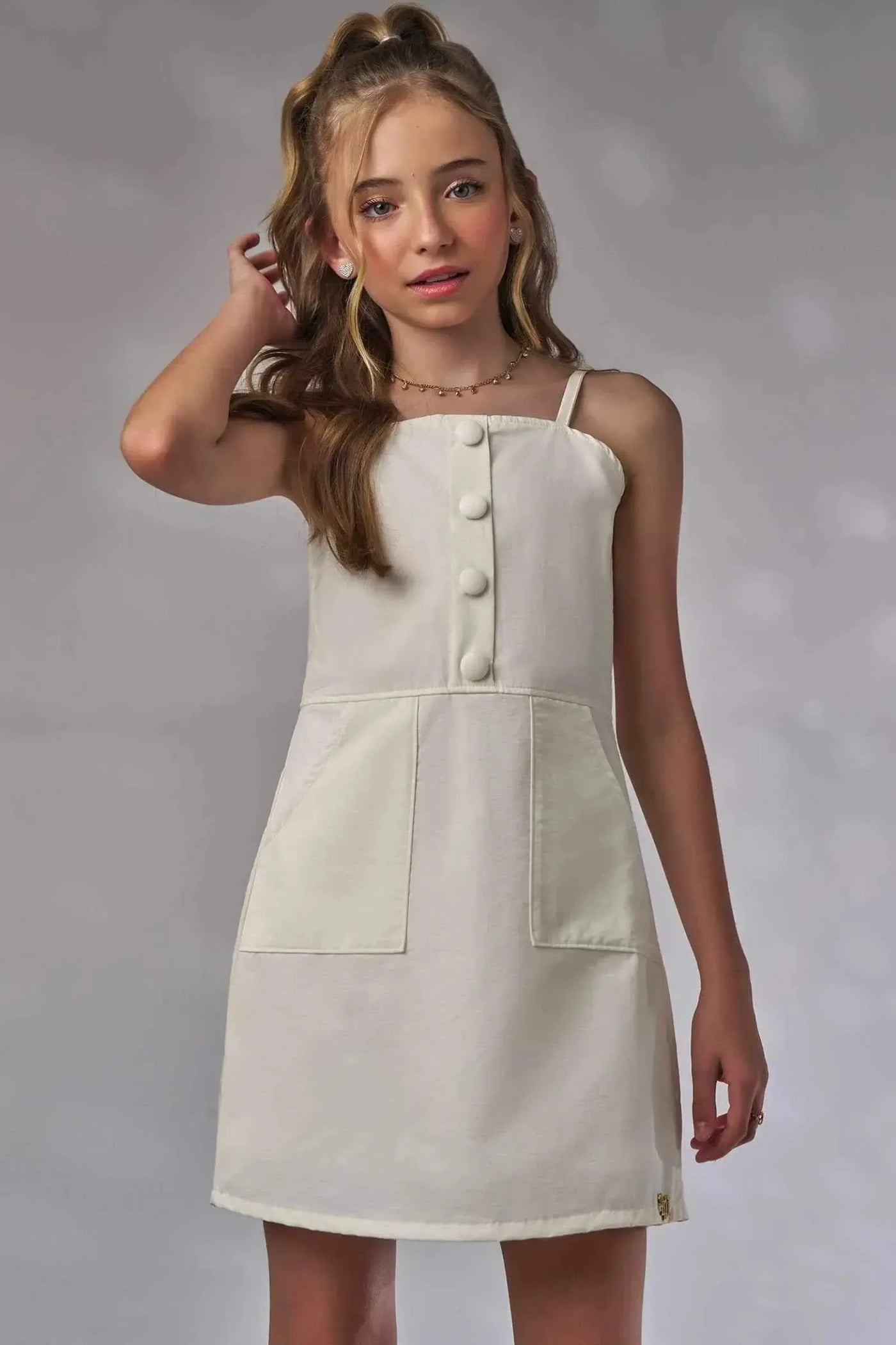 Vestido em Alfaiataria Amore 86554 Lilimoon Teen Menina