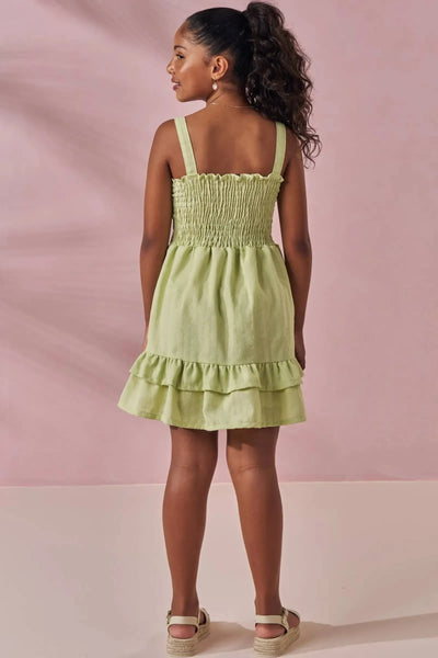 Vestido em Linho Milano 88779 Lilimoon Teen Menina