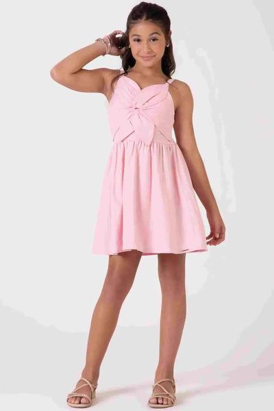 Vestido em Visco Linho Stretch 86590 Lilimoon Teen Menina