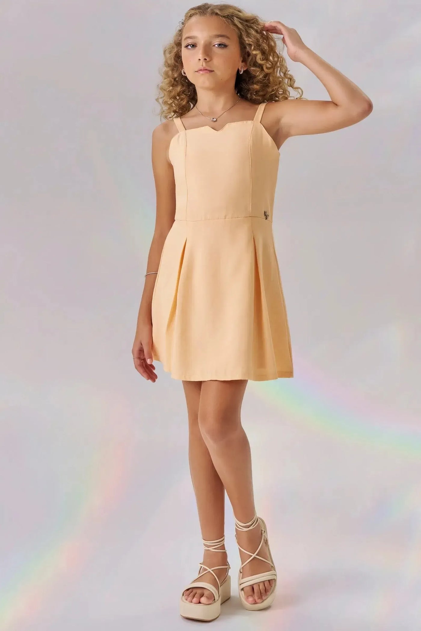 Vestido Médio em Alfaiataria Jacquemus 87859 Vic&Vicky Teen Menina