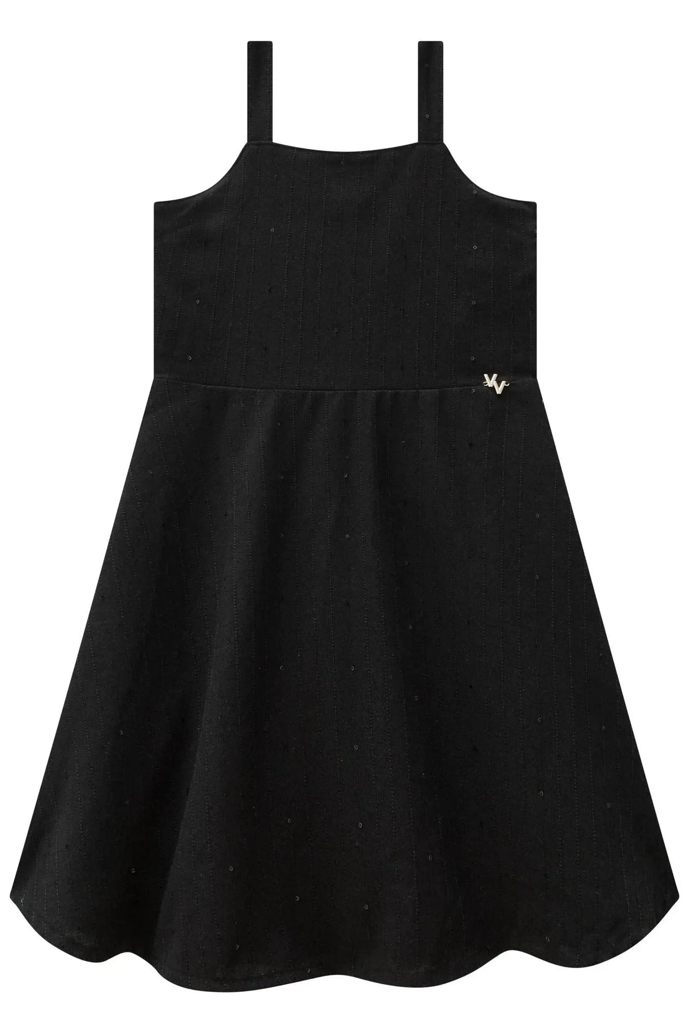 Vestido Médio em Linho Maquinetado 88685 Vic&Vicky Teen Menina